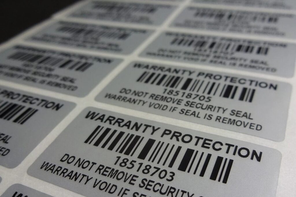 warranty sticker